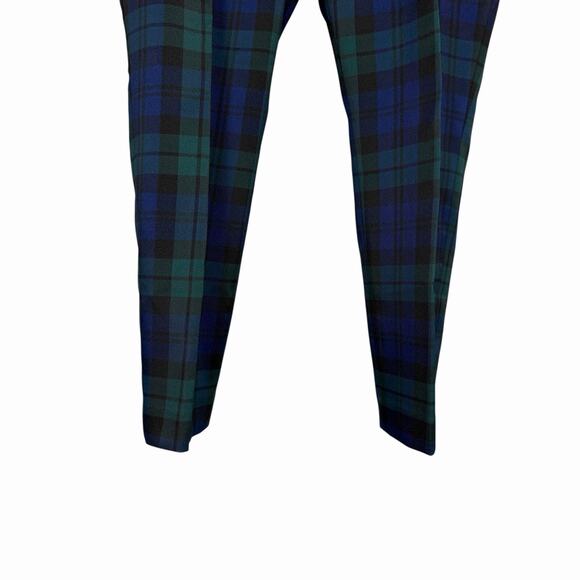 Tahari Women’s Blackwatch Plaid Trouser Pants Black Green 14 Holiday Classic NYE - Picture 6 of 10